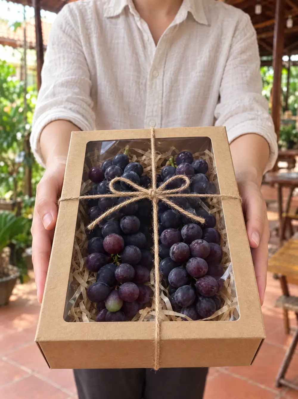 Hộp quà nho hạ đen